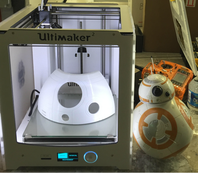 Pezzo a dimensioni reali del BB-8 del BB-8 Builders Club. (Foto: 3D Printing)