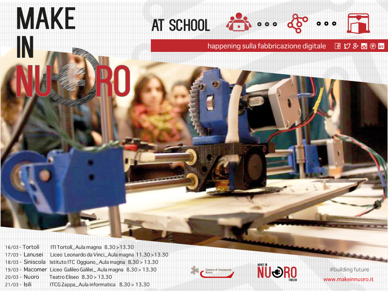Visualizza il contenuto: Make in Nuoro at School, parte il tour dedicato agli studenti delle scuole sarde