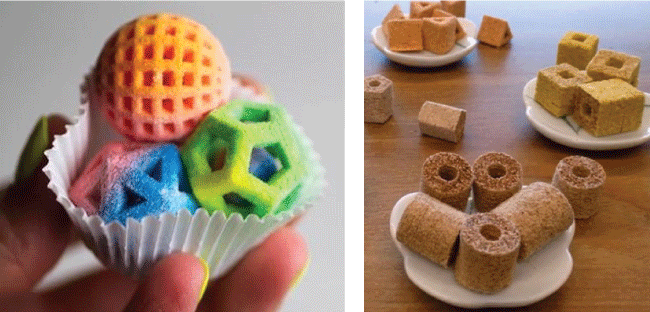 Cibo stampato in 3D. (Foto: 3DPrint.com)