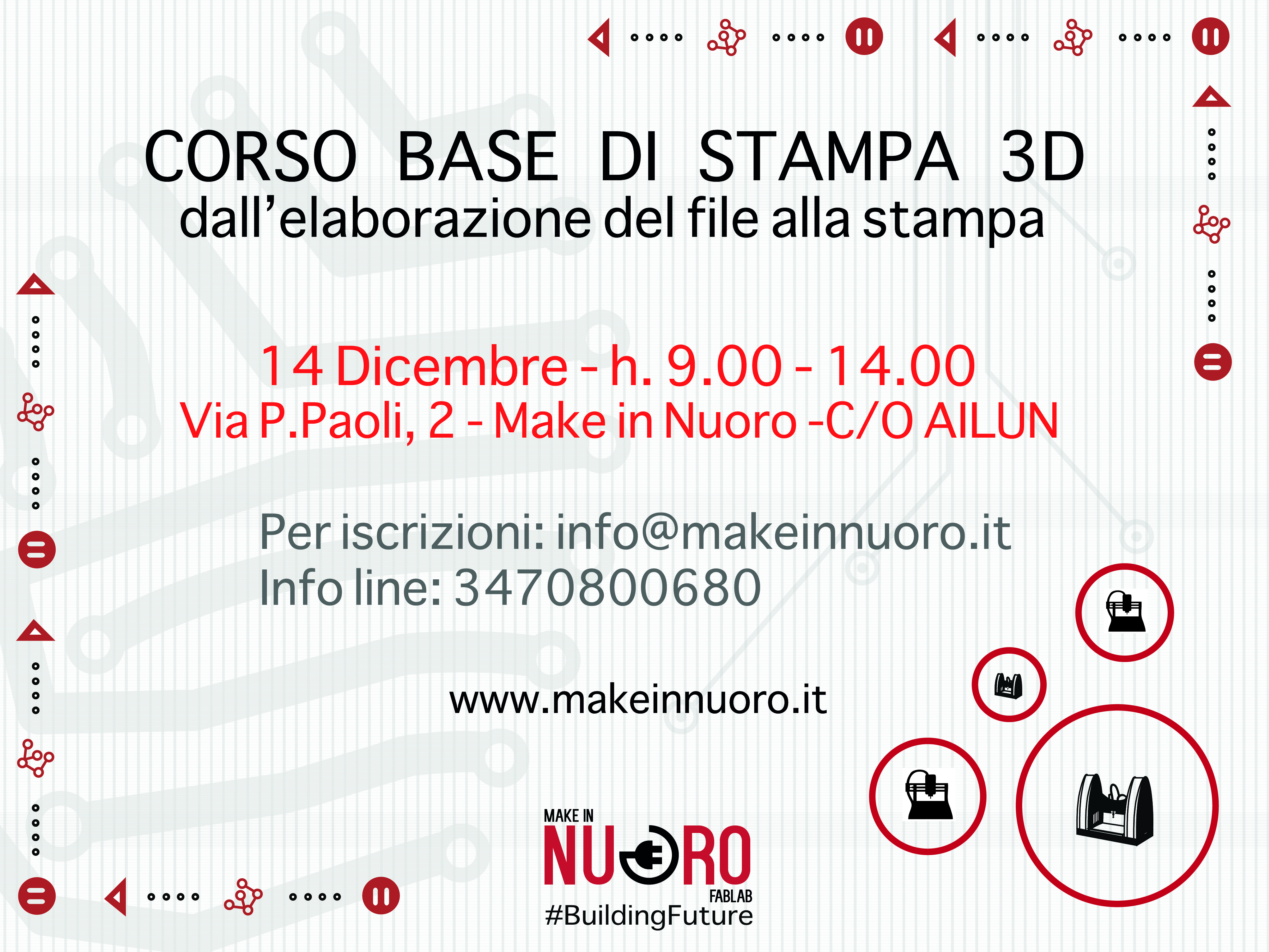 Visualizza il contenuto: Nuoro, 14 dicembre | Corso base stampa 3D
