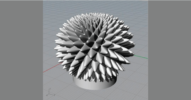 Sculture stampate in 3D che richiamano il movimento di John Edmark. (Disegno: De Zeen Magazine)