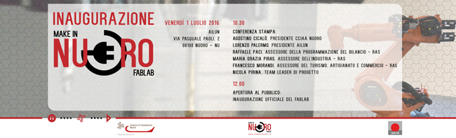 Inaugurazione Make in Nuoro 1 luglio 2016