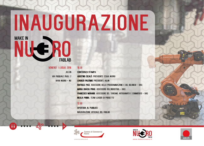 Inaugurazione Make in Nuoro 1 luglio 2016